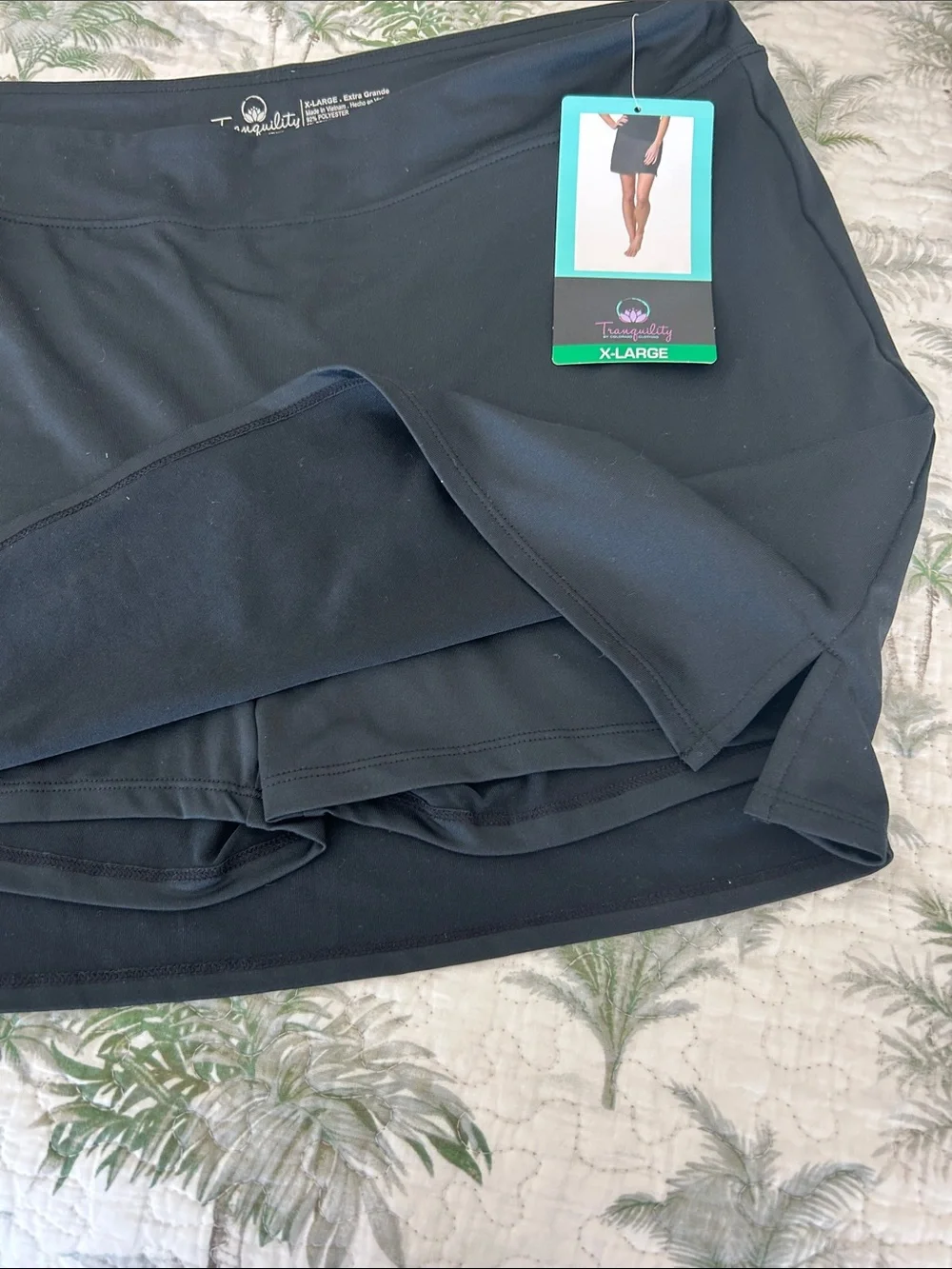 Tranquility by Colorado Clothing Black Swim Skort with built in short